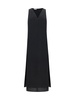 Brunello Cucinelli V-Neck Sleeveless Maxi Dress