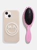 Block Font Mini Custom Hair Brush