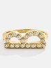 18K Gold East West Initial Ring