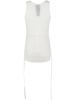 Mara Wrinkled Cropped Tank Top - 002 Natural White / XS