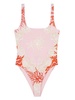 Versace Swim One-Piece Corals Print Clothing