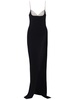 Balmain Thin Strap Knit Long Slit Dress Clothing