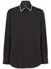 Balmain Embroidered Collar Poplin Shirt Clothing