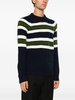 Brushed Stripe Crew Neck Sweater