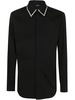 Balmain Embroidered Collar Poplin Shirt Clothing