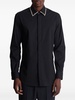 Balmain Embroidered Collar Poplin Shirt Clothing