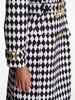 Balmain Buttoned Diamond Print Belted Trench Coat Clothing