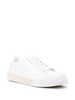 logo-debossed tonal leather sneakers 