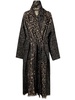 Uma Wang Floral Printed Fringed Hem Coat