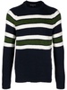 Brushed Stripe Crew Neck Sweater