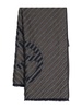 Logo chevron wool and cashmere-blend scarf