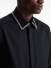 Balmain Embroidered Collar Poplin Shirt Clothing