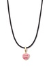 14K yellow gold Love Me heart pendant necklace