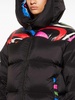 Onde-panelling hooded puffer jacket