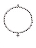 14K white gold Cross diamond bracelet