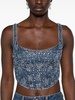 rhinestoned denim bustier