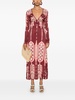 Printed ruched maxi dress