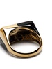 9K yellow gold Bague Damier onyx ring