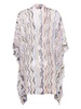 V-neck chevron-intarsia kaftan