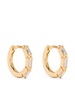 18K Yellow Gold Bold Triple Diamond Earrings