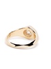 18K Yellow Gold Knife Edge Diamond Signet Ring