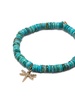 14K Yellow Gold Turquoise Beaded Bracelet