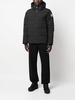 black Wyndham hooded quilted coat