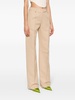 Neutral Straight-Leg Tailored Trousers