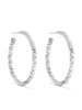 18K White Gold Classic Diamond Hoop Earrings