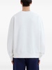 White Logo-Print Cotton Sweatshirt