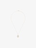 14K yellow gold U initial diamond necklace