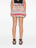 Shorts in perforated viscose blend knit with lurex