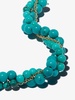 9K yellow gold topaz and turquoise bracelet