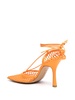 Orange Stretch 90 Mesh Pumps