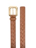 Brown Intrecciato 15 Leather Belt