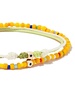 14K yellow gold beaded and cord bracelet set