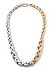 14K yellow gold two-tone twist chain necklace