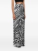 Black Zebra-Print Column Skirt