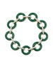 14K yellow gold malachite and diamond bracelet