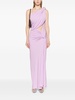 Twisted Lever asymmetric maxi dress