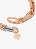 14K yellow gold small square link rainbow enamel bracelet