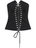 Black Hiking Organic Cotton Corset Top