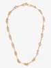 14K yellow gold triple link station necklace