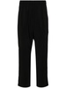 Black PE Light Straight-Leg Trousers