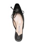 Black Ribbon Detail Leather Mules