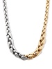 14K yellow gold two-tone twist chain necklace