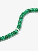 14K yellow gold malachite diamond beaded bracelet