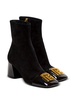 Black Edna 70 suede boots