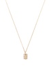 18K yellow gold Medium Dog Tag diamond necklace