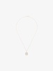 14K yellow gold crystal frame diamond necklace